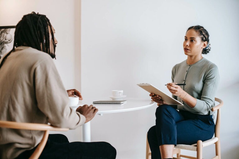 User-experience-designer-interview two people in a user experience interview