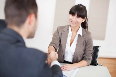 Woman-Interview woman interviewing a man