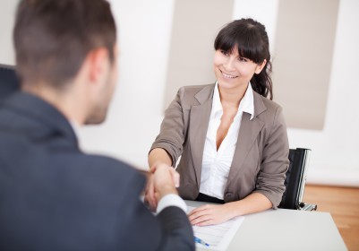 Woman-Interview woman interviewing a man