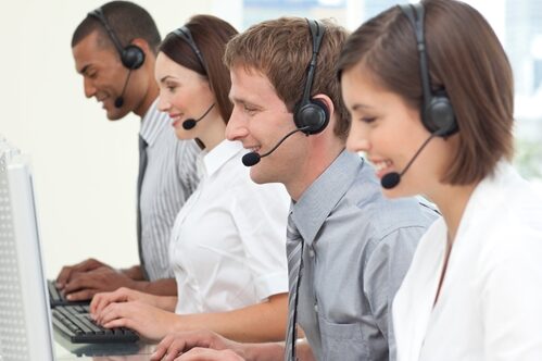 Are you using your phone analytics to develop a stronger content marketing strategy? people working in a call center