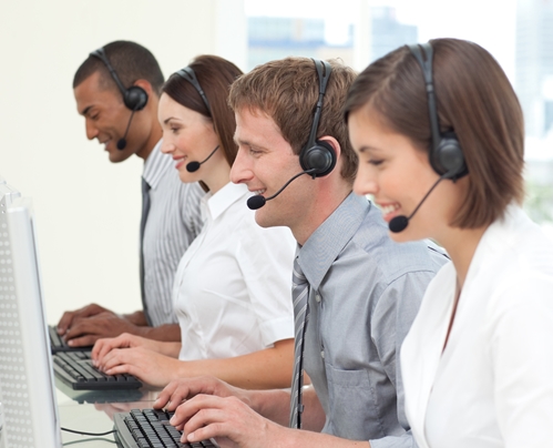 Are you using your phone analytics to develop a stronger content marketing strategy? people working in a call center