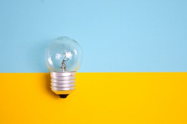 best ted talks for career growth inspiration and overall well being light bulb against blue and yellow background