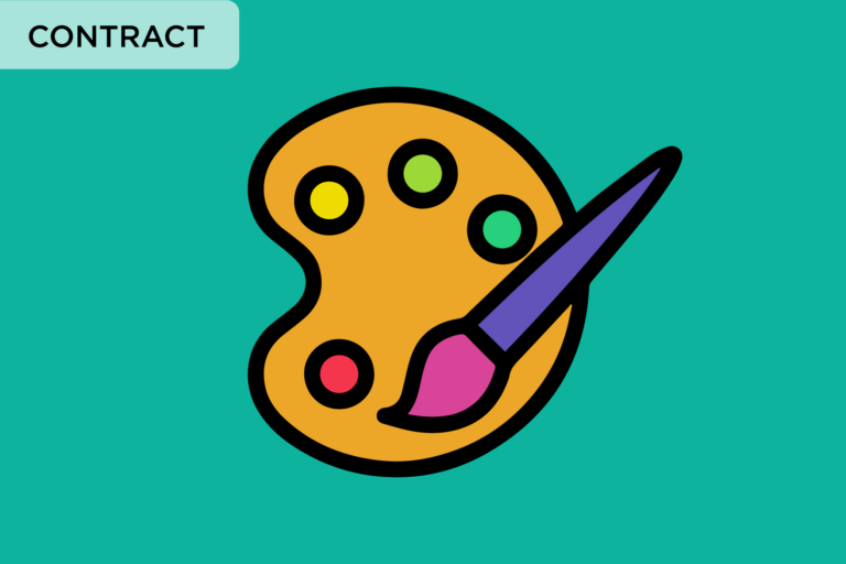 Qualified Design Candidates paint palette symbolizing design