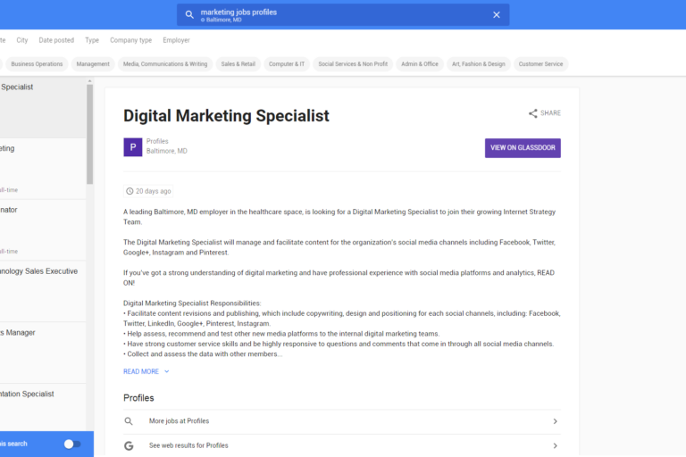 google for jobs screenshot google for jobs screenshot