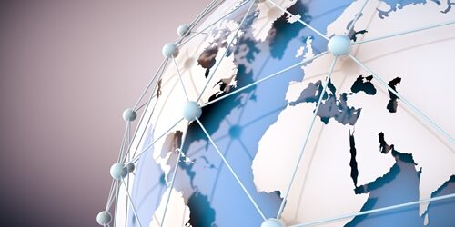 Tips for managing an online reputation Globe with pinpoints all connected over it