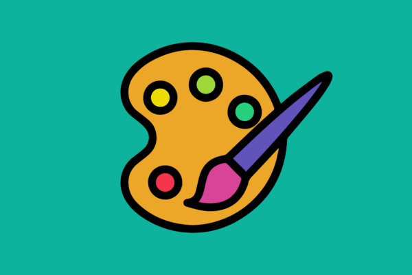 Qualified Design Candidates paint palette symbolizing design