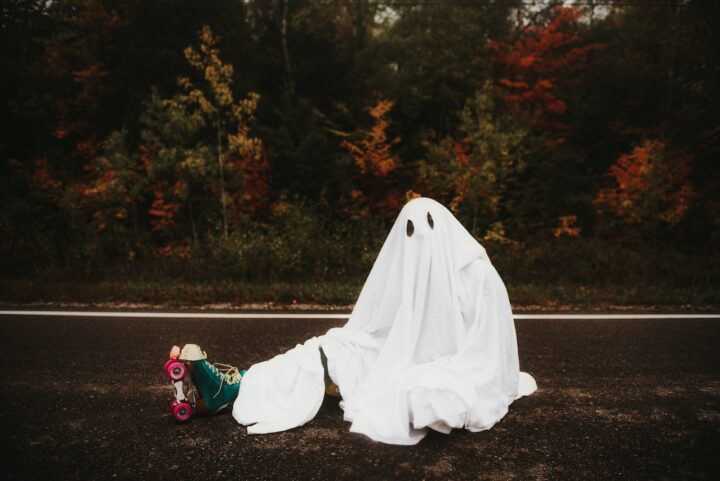 stregthen the mind overcome the sunday scaries roller skating sheet ghost taken by the sunday scaries