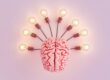 AI and Entry-Level Jobs, brain with lightbulbs