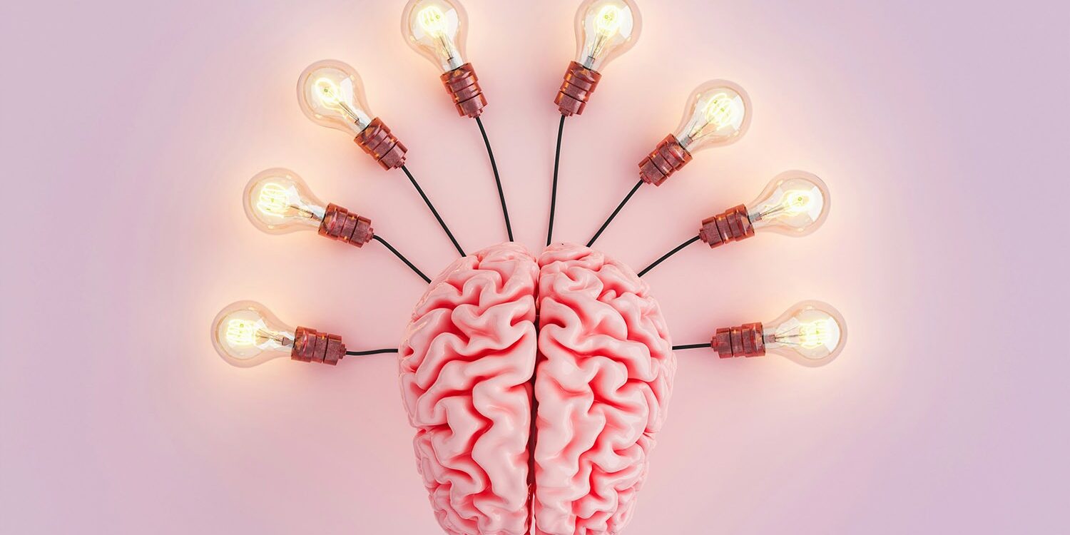 AI and Entry-Level Jobs, brain with lightbulbs