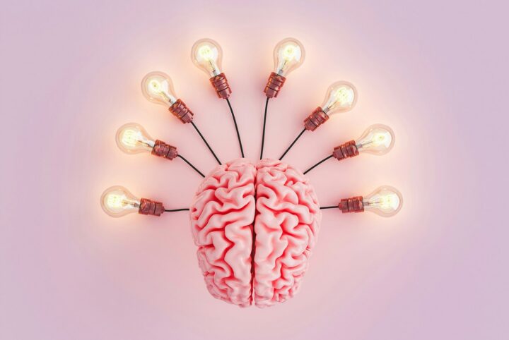 AI and Entry-Level Jobs, brain with lightbulbs